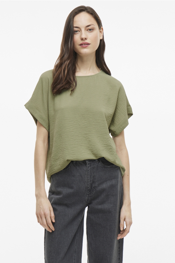 VIJOSA S/S TOP - NOOS 14101663 OIL GREEN